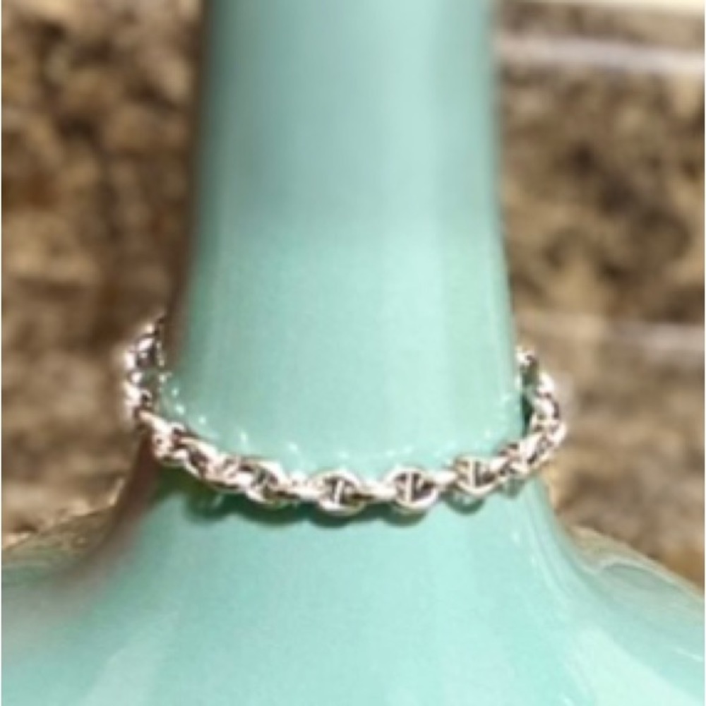 12g-14K SOLID White Gold Rolo Anchor Stud-Link w/🦞Claw Closure🧜🏻‍♀️ - Picture 12 of 15